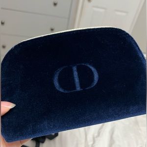 Dior suede beauty pouch